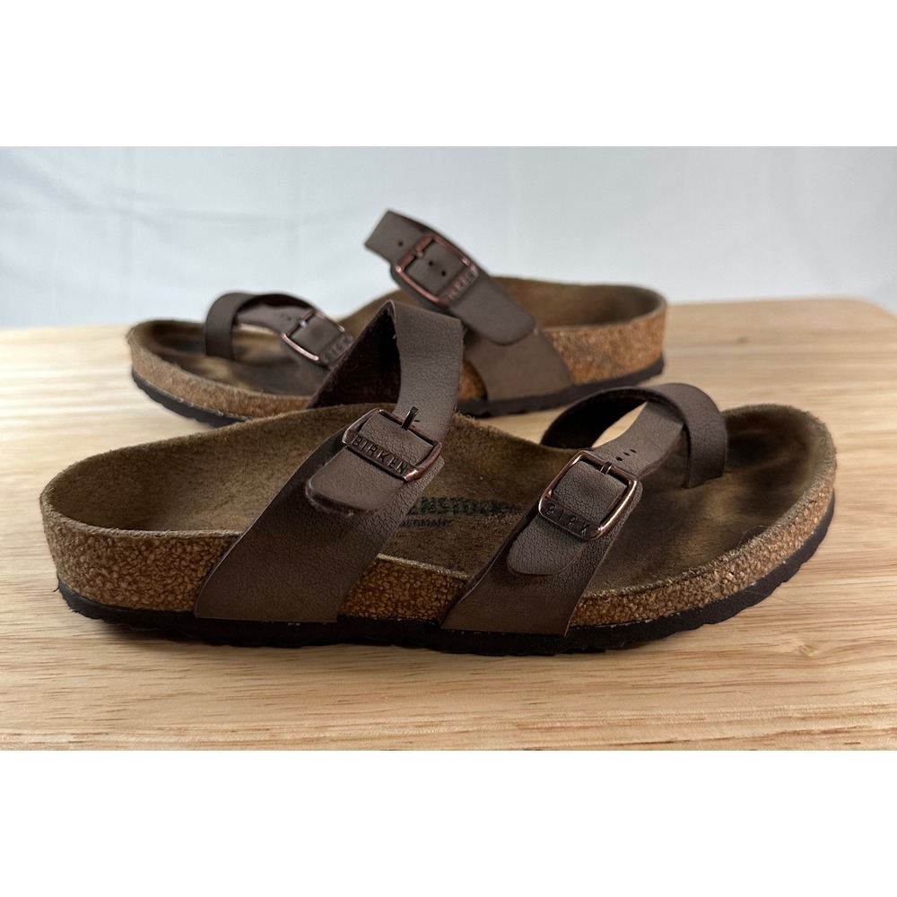 Birkenstock Mayari Kids Mocha Brown Birko-Flor Sandals Size 33 (US 2-2.5) Boo